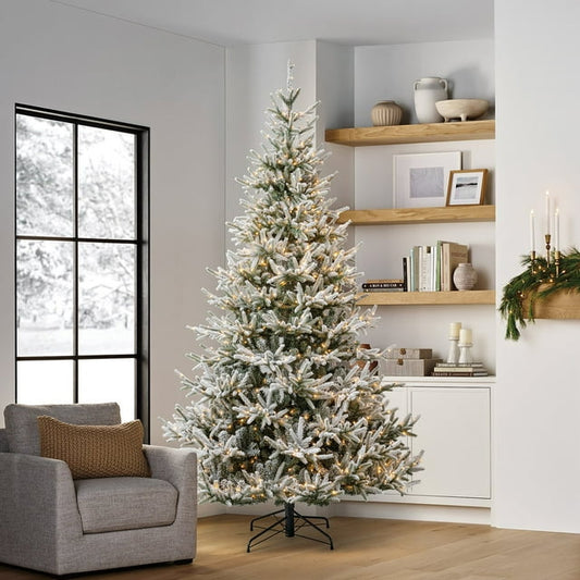 Member's Mark 9' Pre-Lit Snowy Georgia Christmas Tree | USA Decoration®