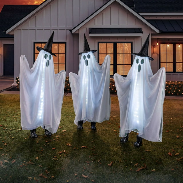 Member's Mark Pre-Lit Animated Ghosts, Set of 3 | USA Decoration®