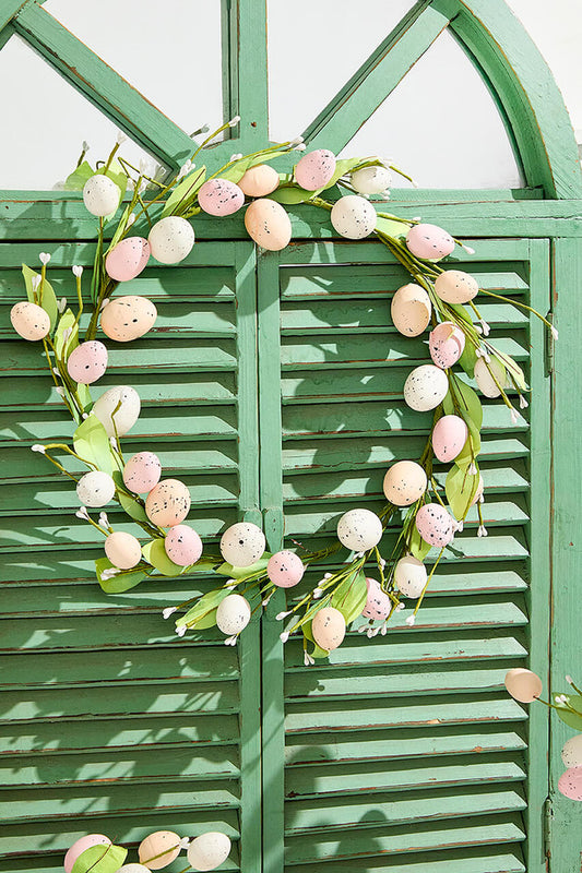 14" Egg & Leaf Wreath Large Elegant Rustic Door & Wall Decor