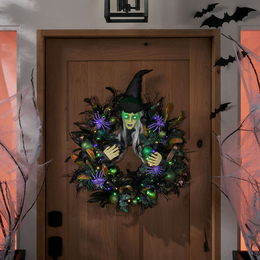 Member's Mark 26" Pre-Lit Witch Wreath | USA Decoration®