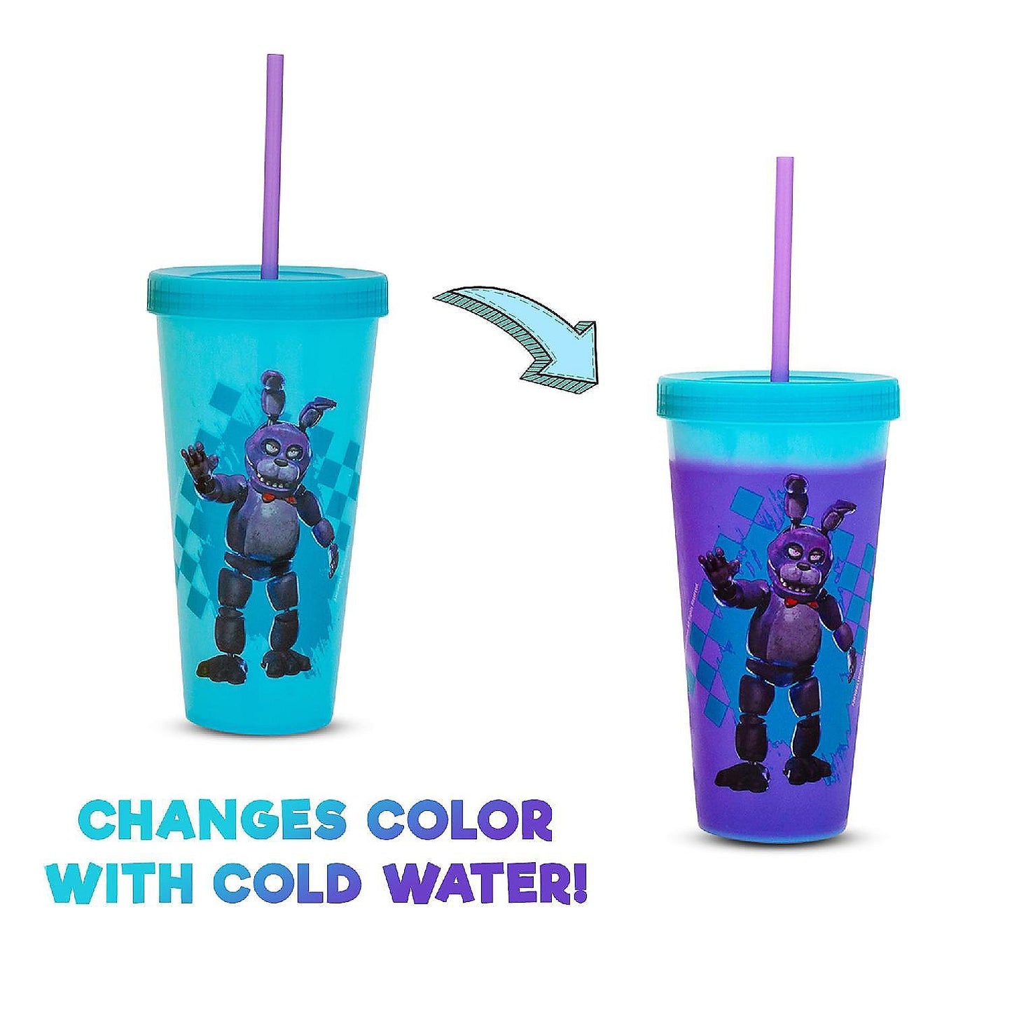 Five Nights At Freddy's 4-Piece Color-Changing Plastic Tumbler Set | USA Decoration®