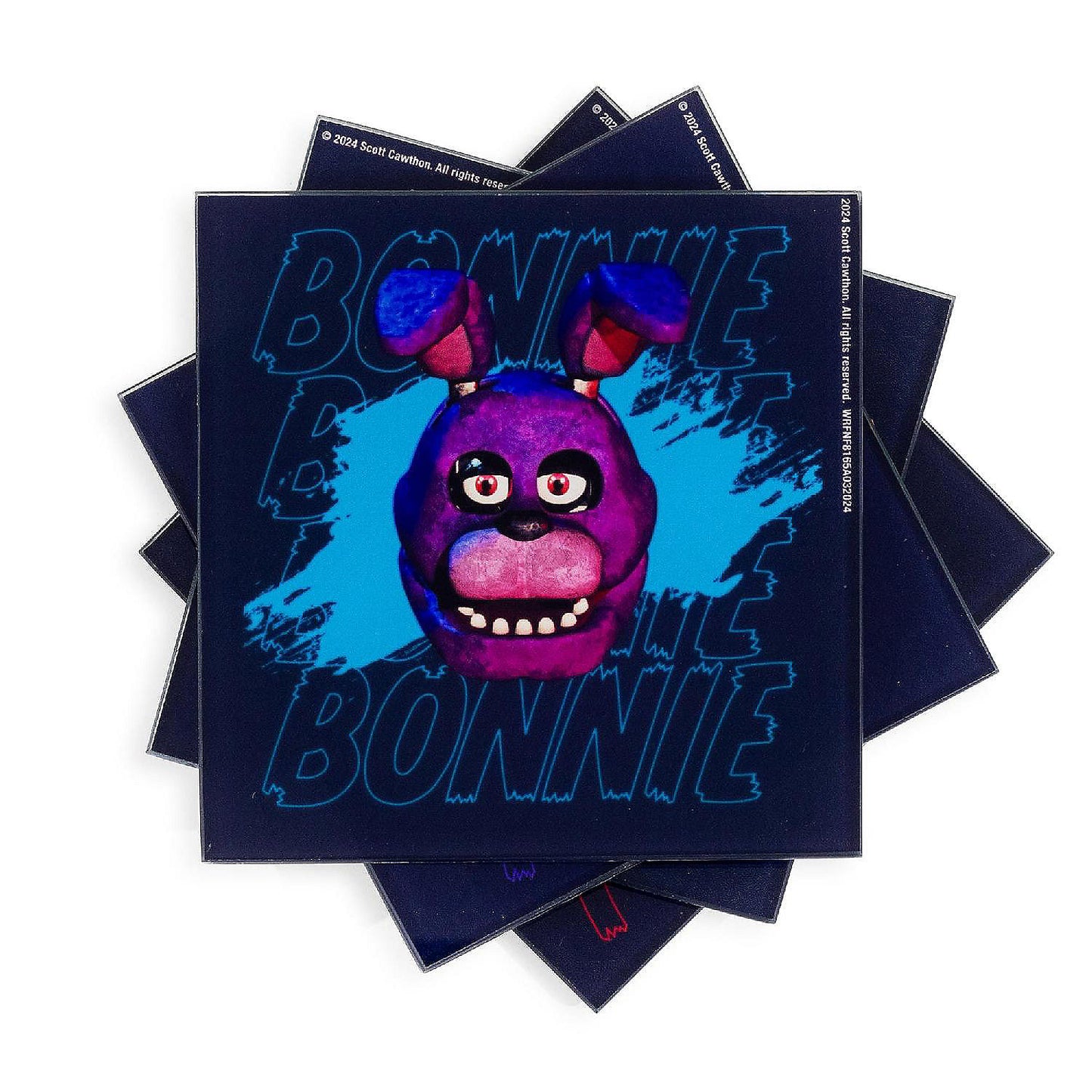Five Nights At Freddy's Characters Glass Coasters Set of 4 | USA Decoration®