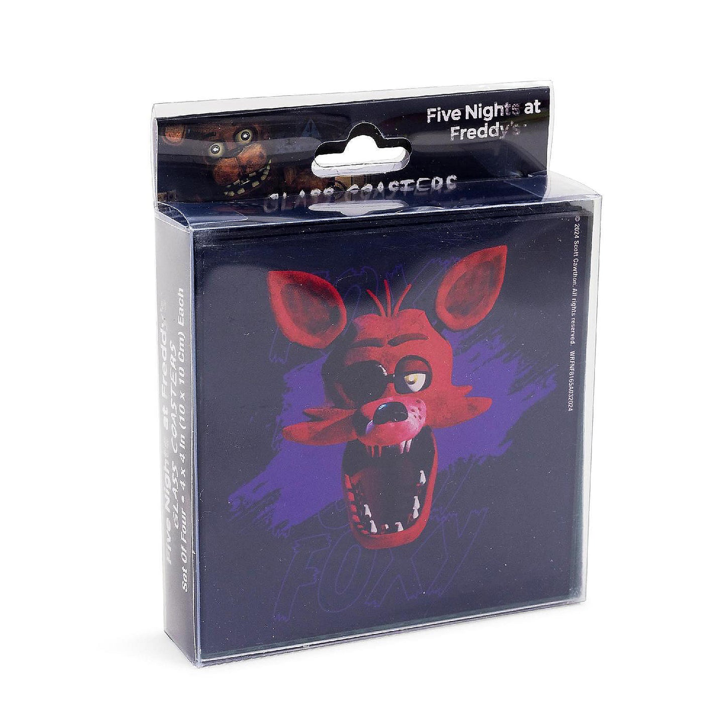 Five Nights At Freddy's Characters Glass Coasters Set of 4 | USA Decoration®