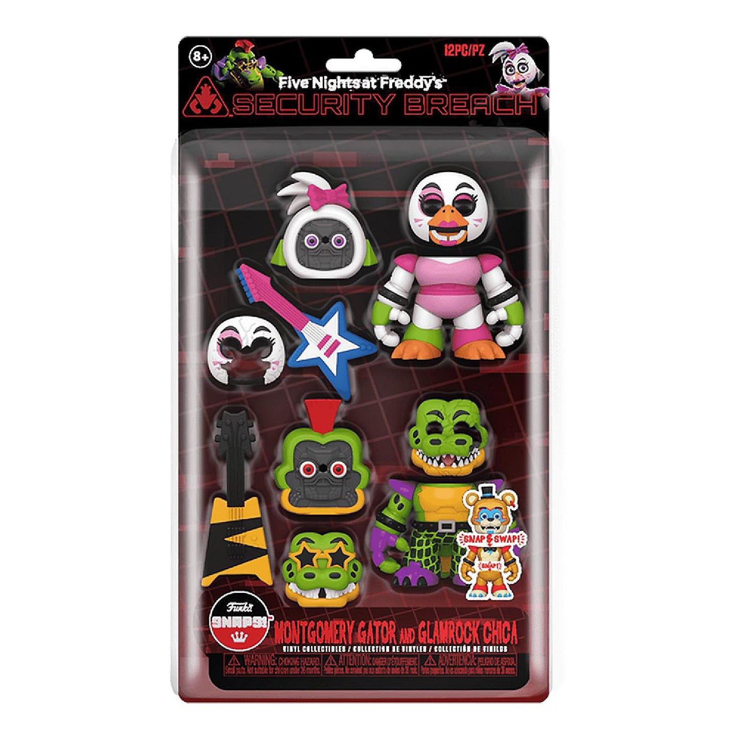 Five Nights at Freddy's Funko Snaps! Montgomery Gator and Glamrock Chica 2-Pack | USA Decoration®