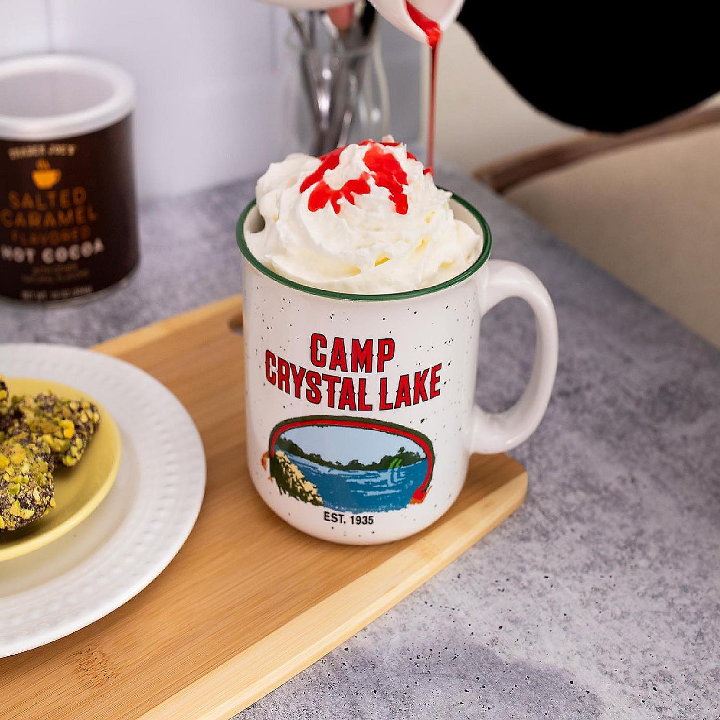 Friday the 13th Crystal Lake Ceramic Camper Mug Holds 20 Ounces | USA Decoration®