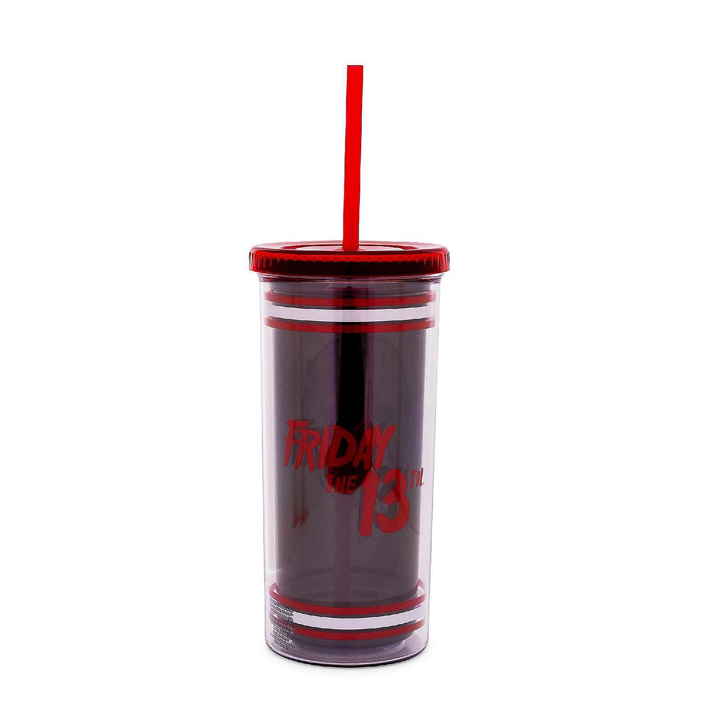 Friday The 13th Jason Mask Carnival Cup With Lid and Straw Holds 20 Ounces | USA Decoration®