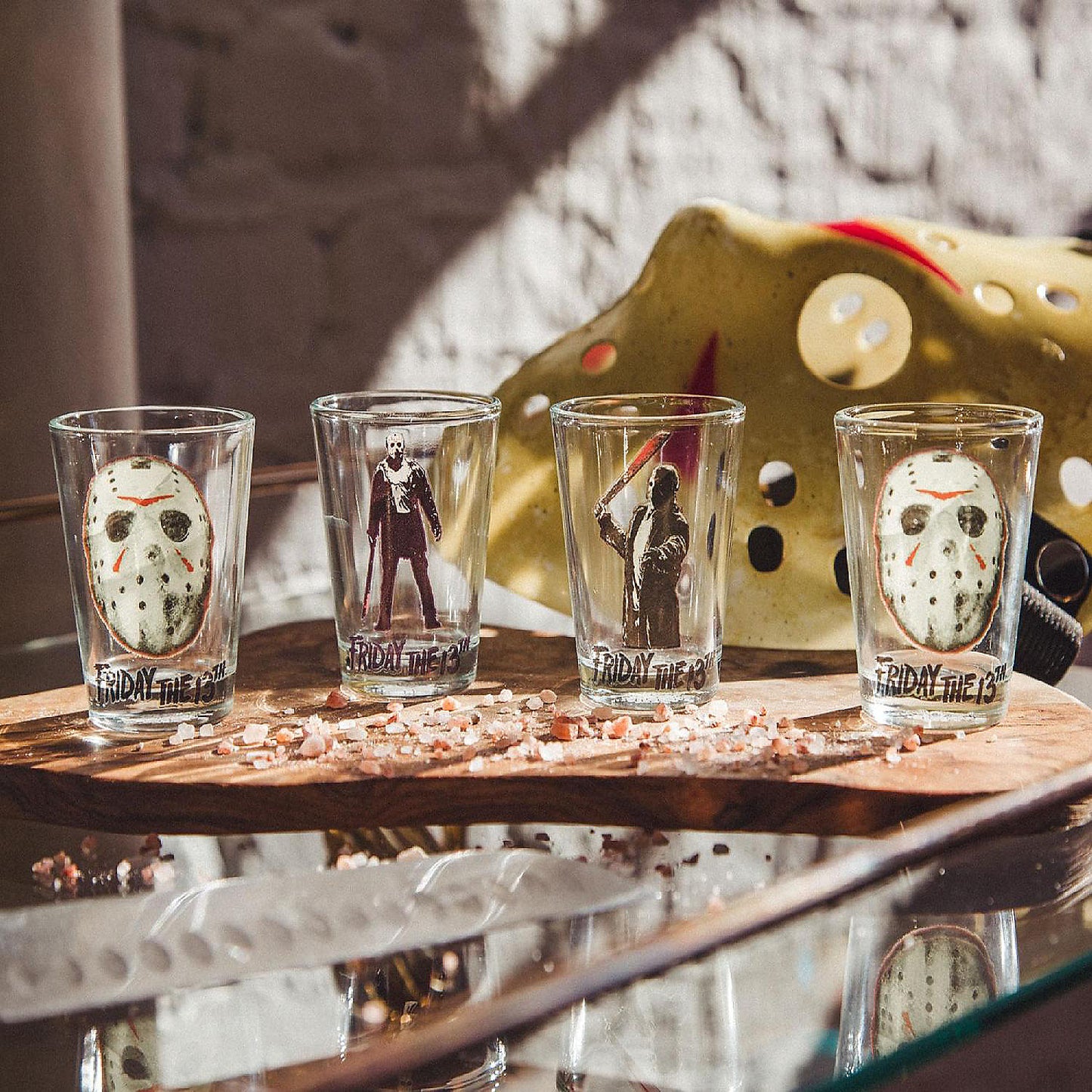 Friday The 13th Jason Voorhees 2-Ounce Mini Shot Glasses Set of 4 | USA Decoration®
