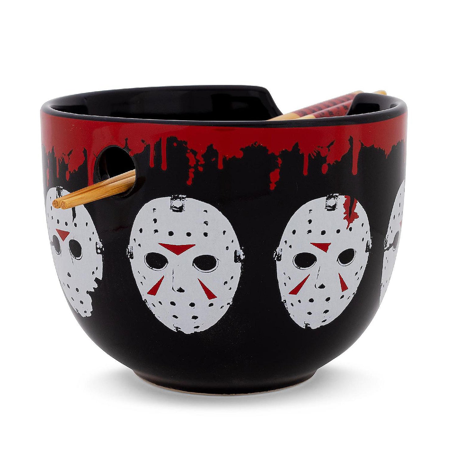 Friday The 13th Jason Voorhees Mask 20-Ounce Ramen Bowl and Chopstick Set | USA Decoration®