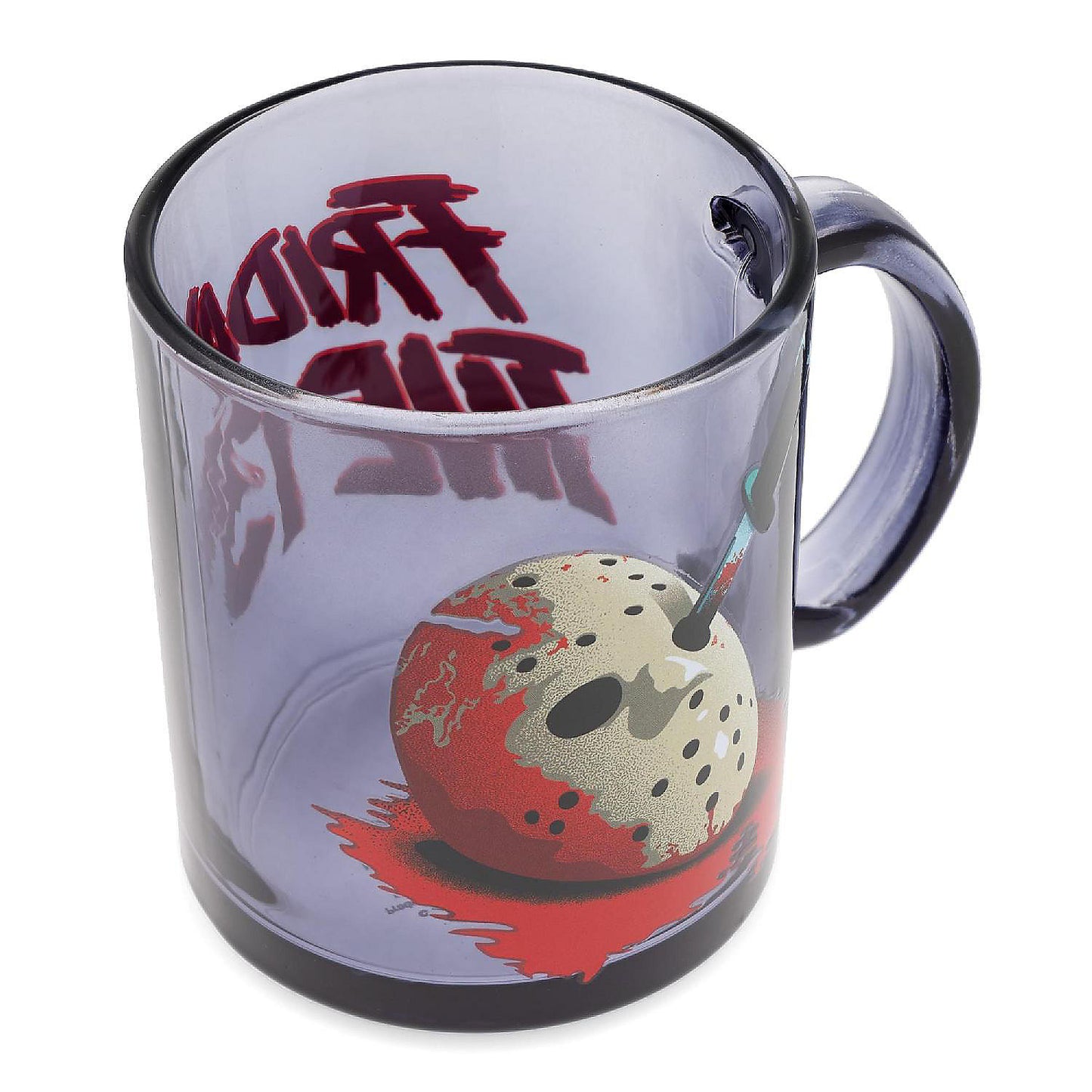 Friday the 13th Jason Voorhees Mask Glass Mug Holds 18 Ounces | USA Decoration®