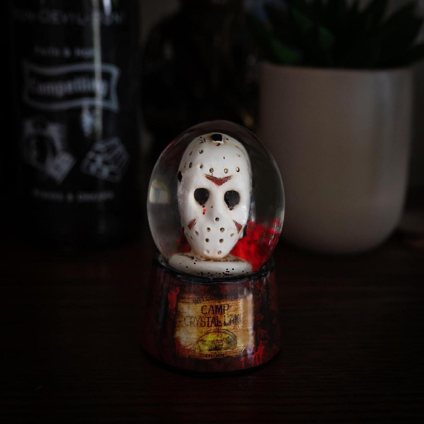 Friday the 13th Jason's Mask Mini Snow Globe 3 Inches Tall | USA Decoration®