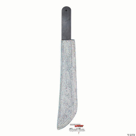 21" Scream™ Ghost Face Bling Machete with Rhinestones Costume Accessory | USA Decoration®