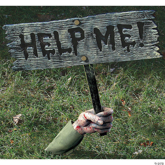 Help Me Zombie Groundbreaker Sign Decoration | USA Decoration®