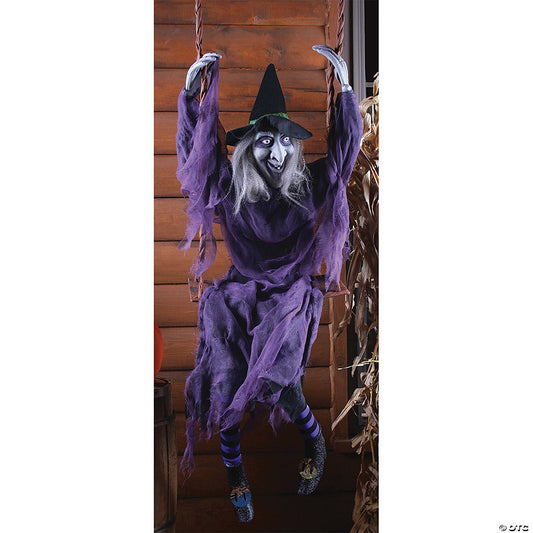 Witch Prop On Swing | USA Decoration®