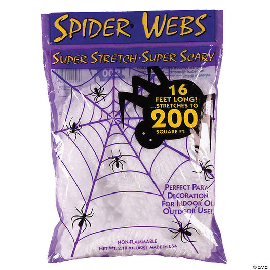 200 Sq. Ft. Super Stretch Spider Web Halloween Decoration | USA Decoration®