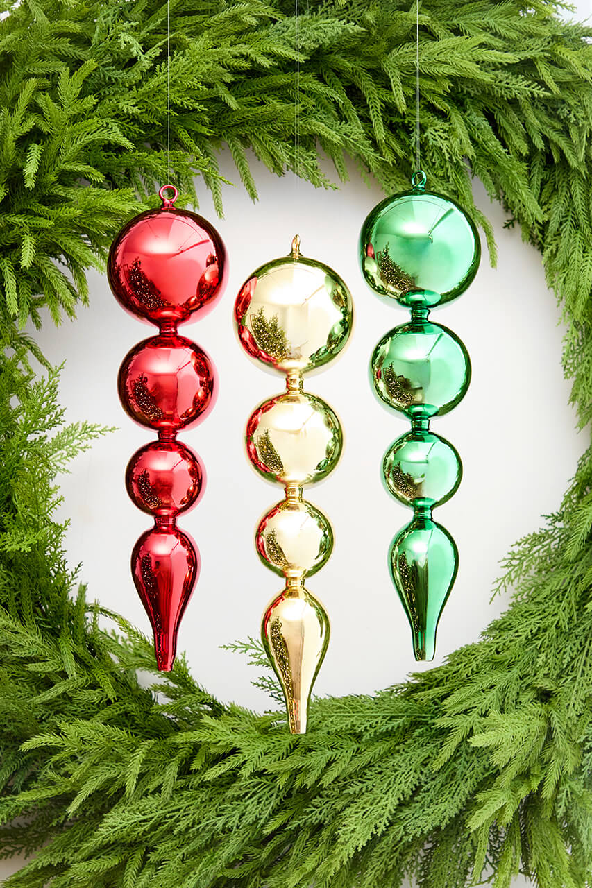 19.5" Red Glass Finial Ornament