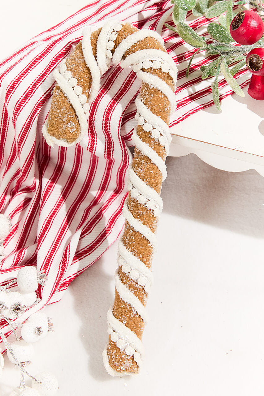 12" Gingerbread Candy Cane Ornament Sweet Holiday Tree Decoration