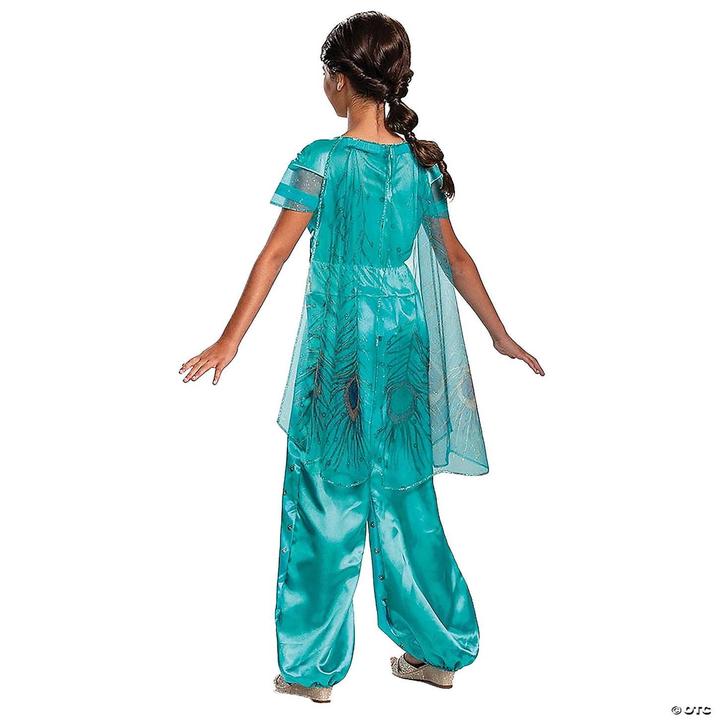 Girl's Classic Aladdin™ Live Action Teal Jasmine Costume | USA Decoration®