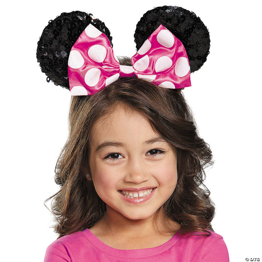 Girl's Pink Minnie Mouse Sequin Ears