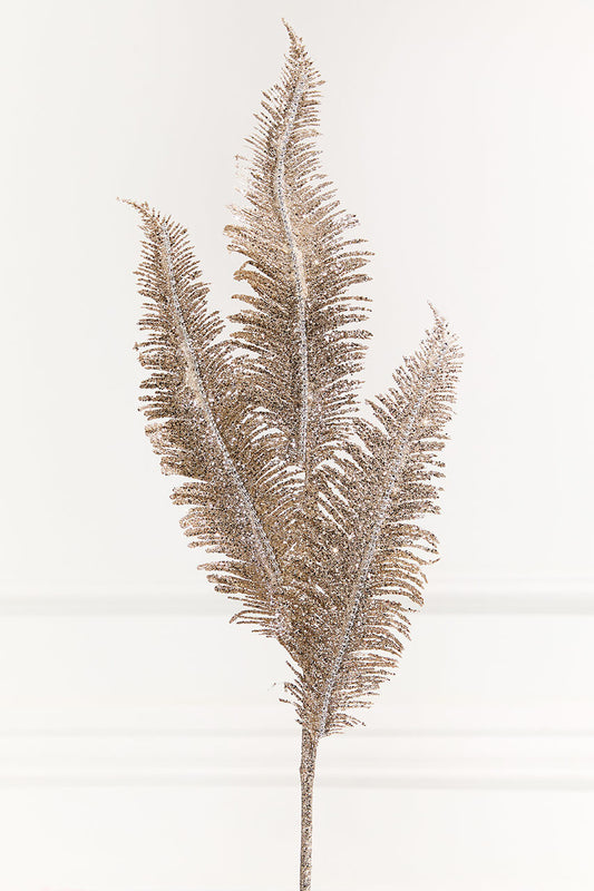 31" Glitter with Jewel Fern Spray Elegant Holiday Decor Accent
