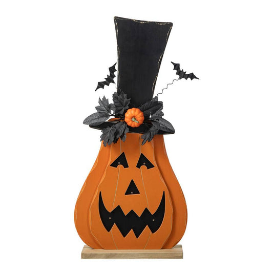 29.5 in. H Halloween Lighted Wooden Jack-O-Lantern