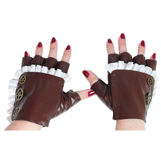 Gloves with Ruffle & Gears - One Size | USA Decoration®