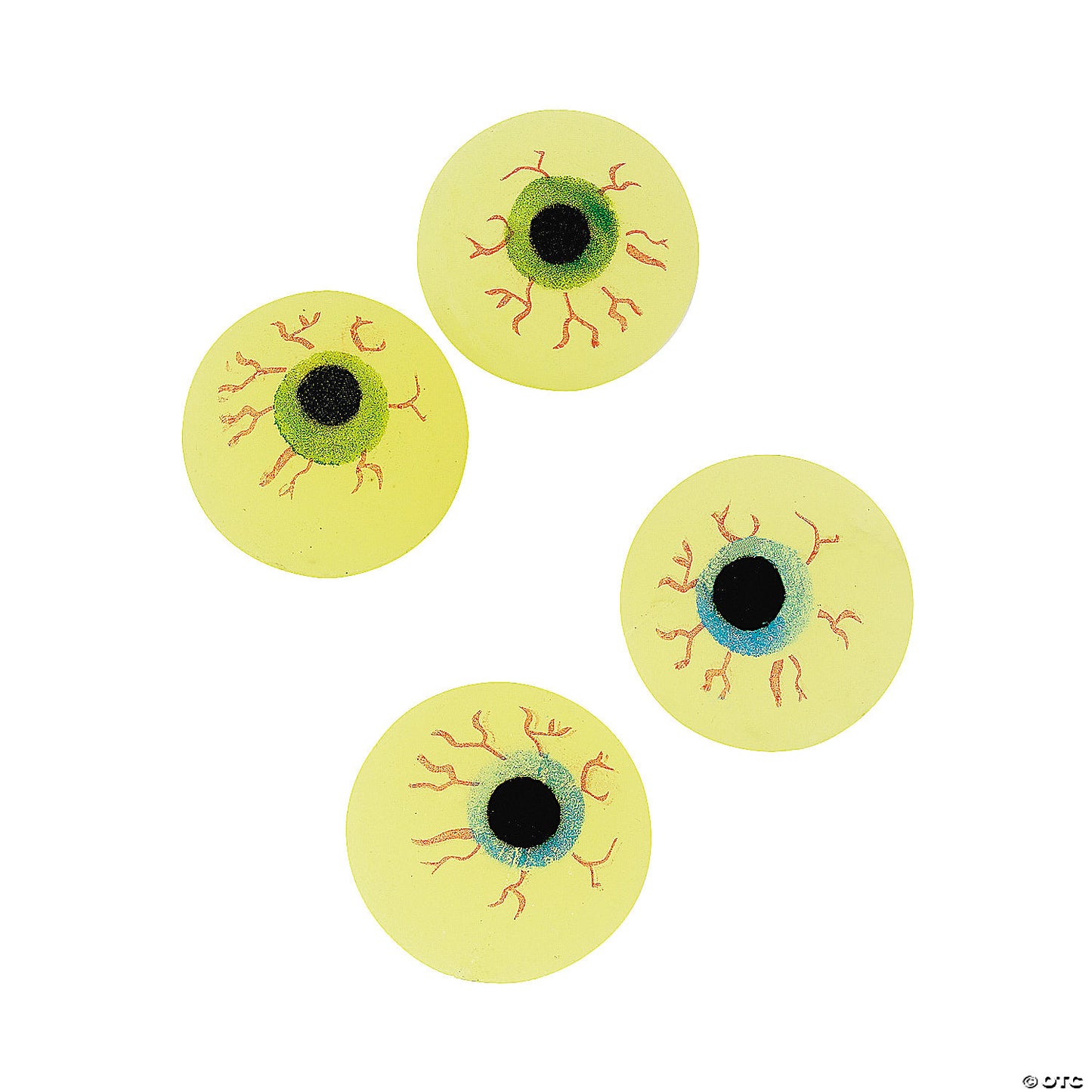 Glow-in-the-Dark Eyeballs Bouncy Balls - 12 Pc. | USA Decoration®