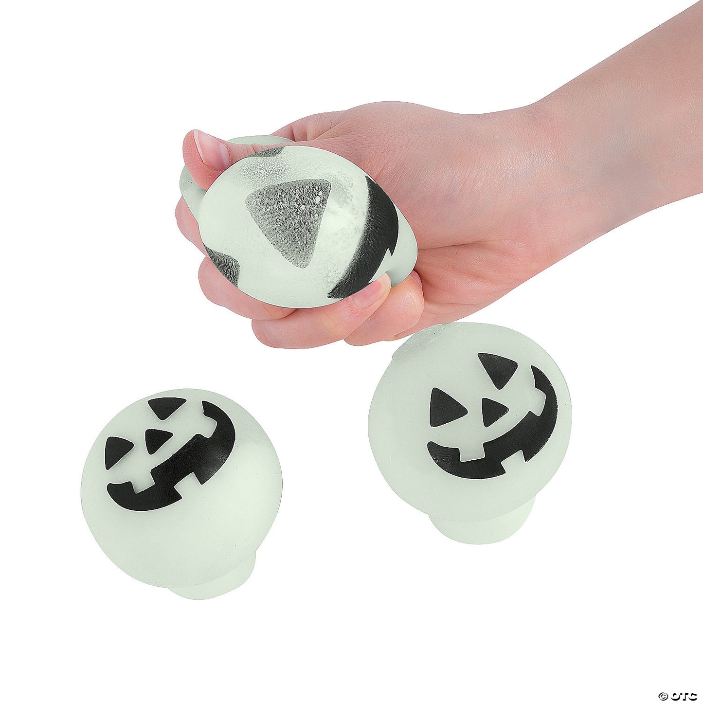Glow-in-the-Dark Jack-O’-Lantern Halloween Squeeze Balls - 12 Pc. | USA Decoration®