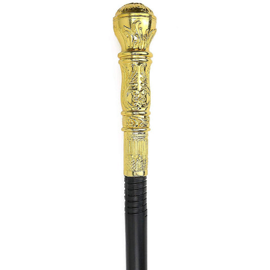 Gold Costume Walking Cane Elegant Prop Stick Dress Canes Costume Accessories for Adults and Kids