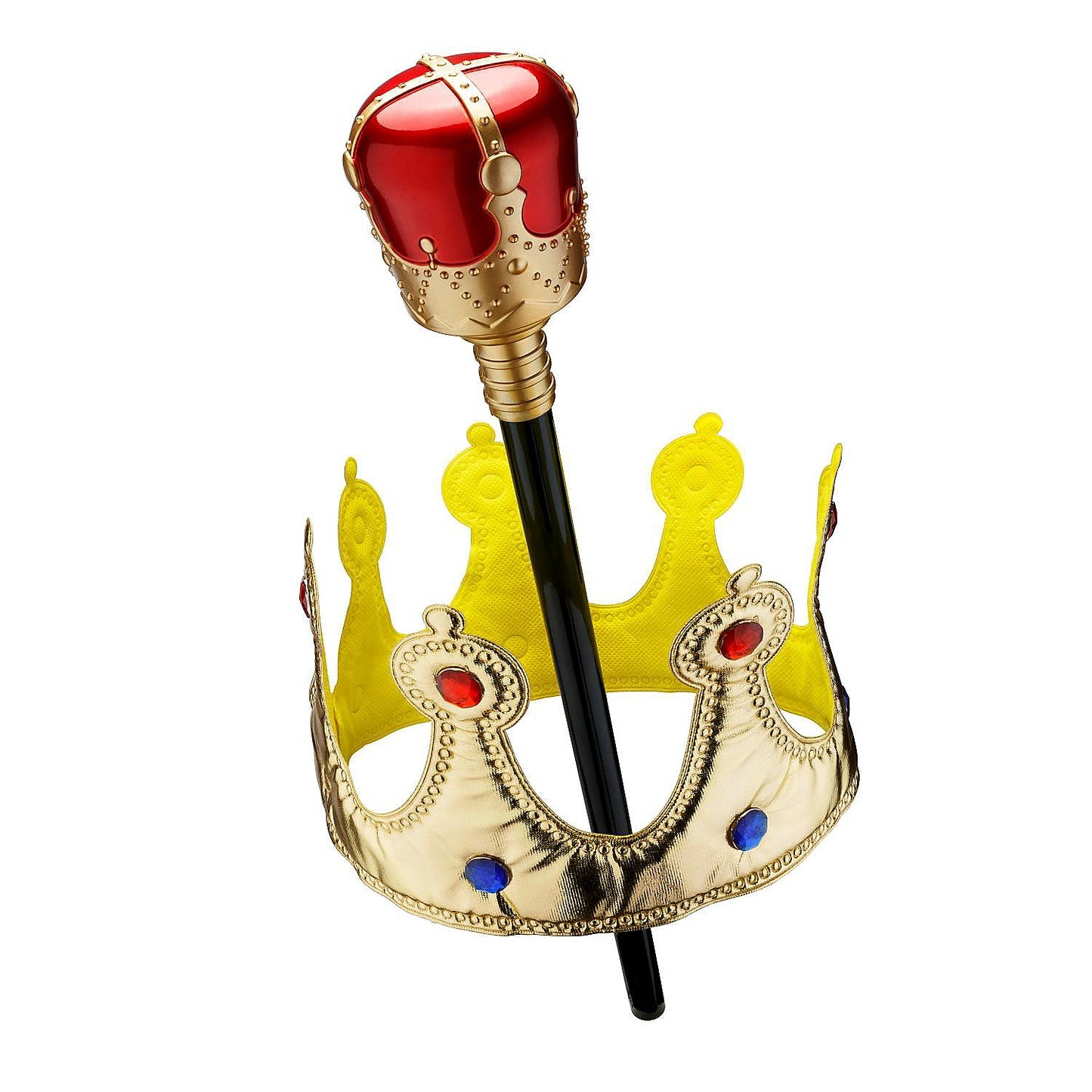 Gold Crown and Scepter Set - Red | USA Decoration®