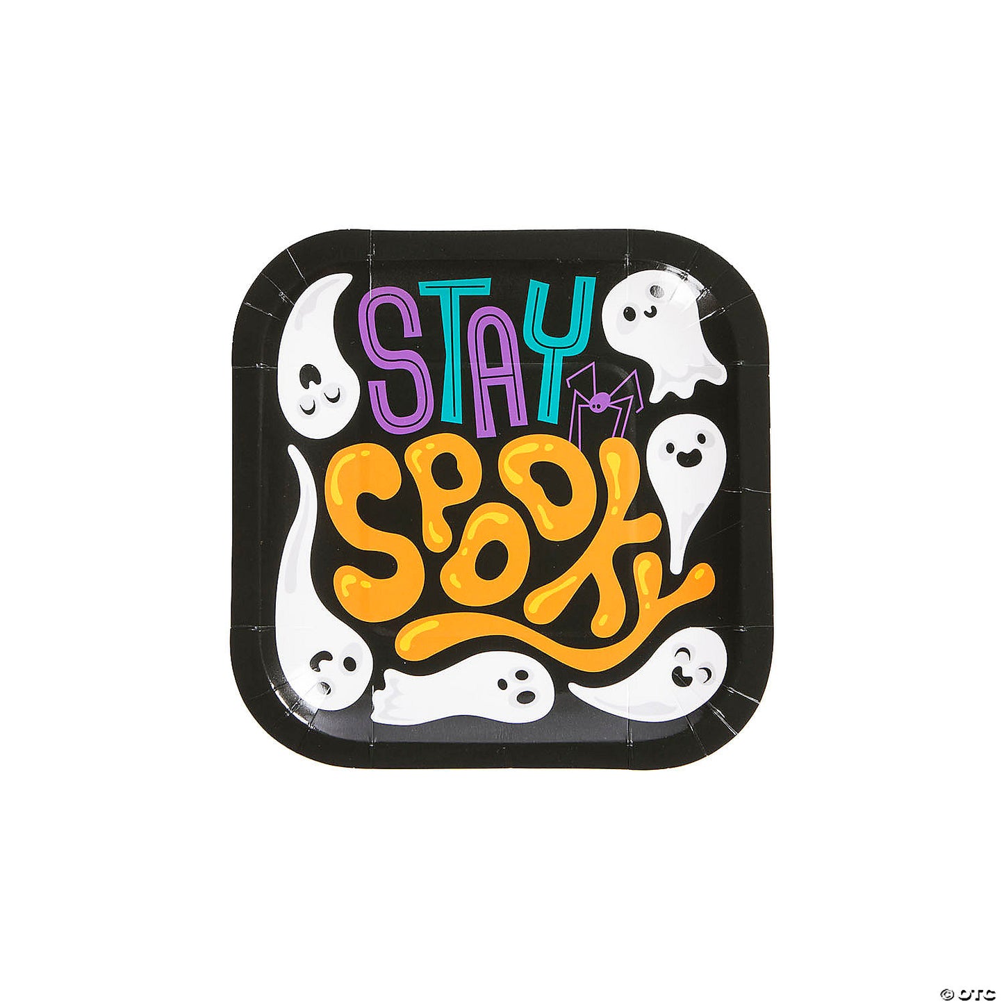 Goofy Ghouls Halloween Party Square Paper Dessert Plates - 8 Ct.