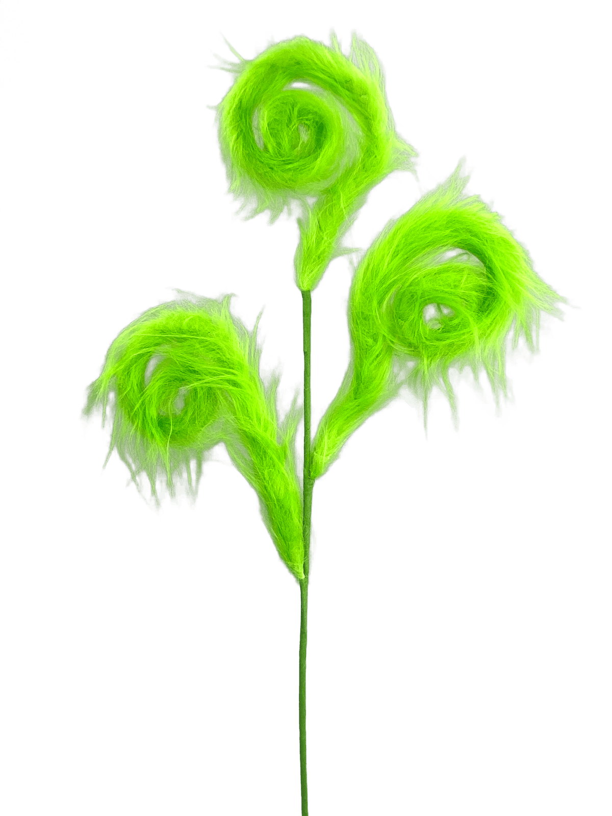 30” Furry Spiral Curly Spray - Green
