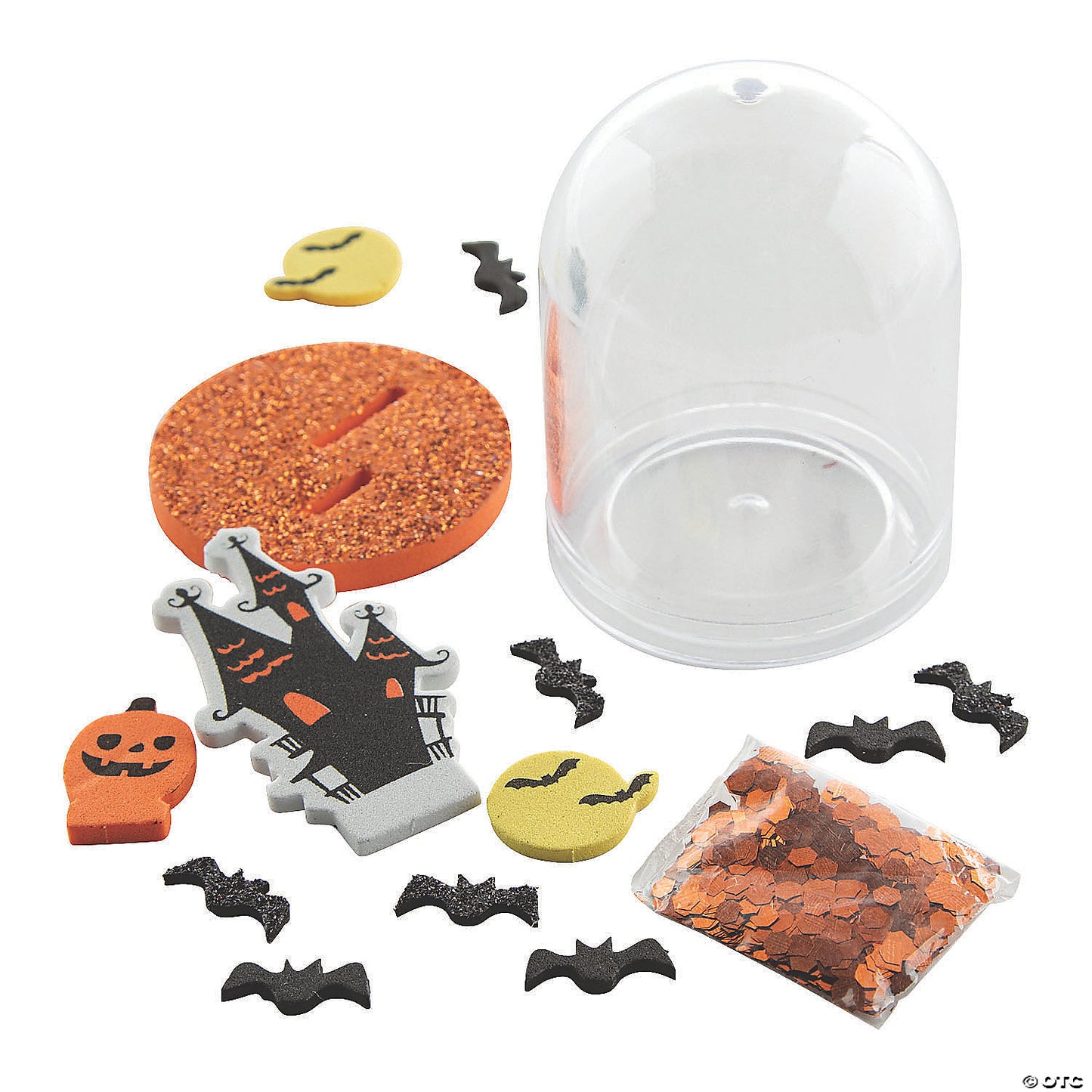 Halloween Glitter Snow Globe Craft Kit - Makes 12 | USA Decoration®