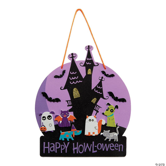 Halloween Haunted House Animal Sign Craft Kit - Makes 12
