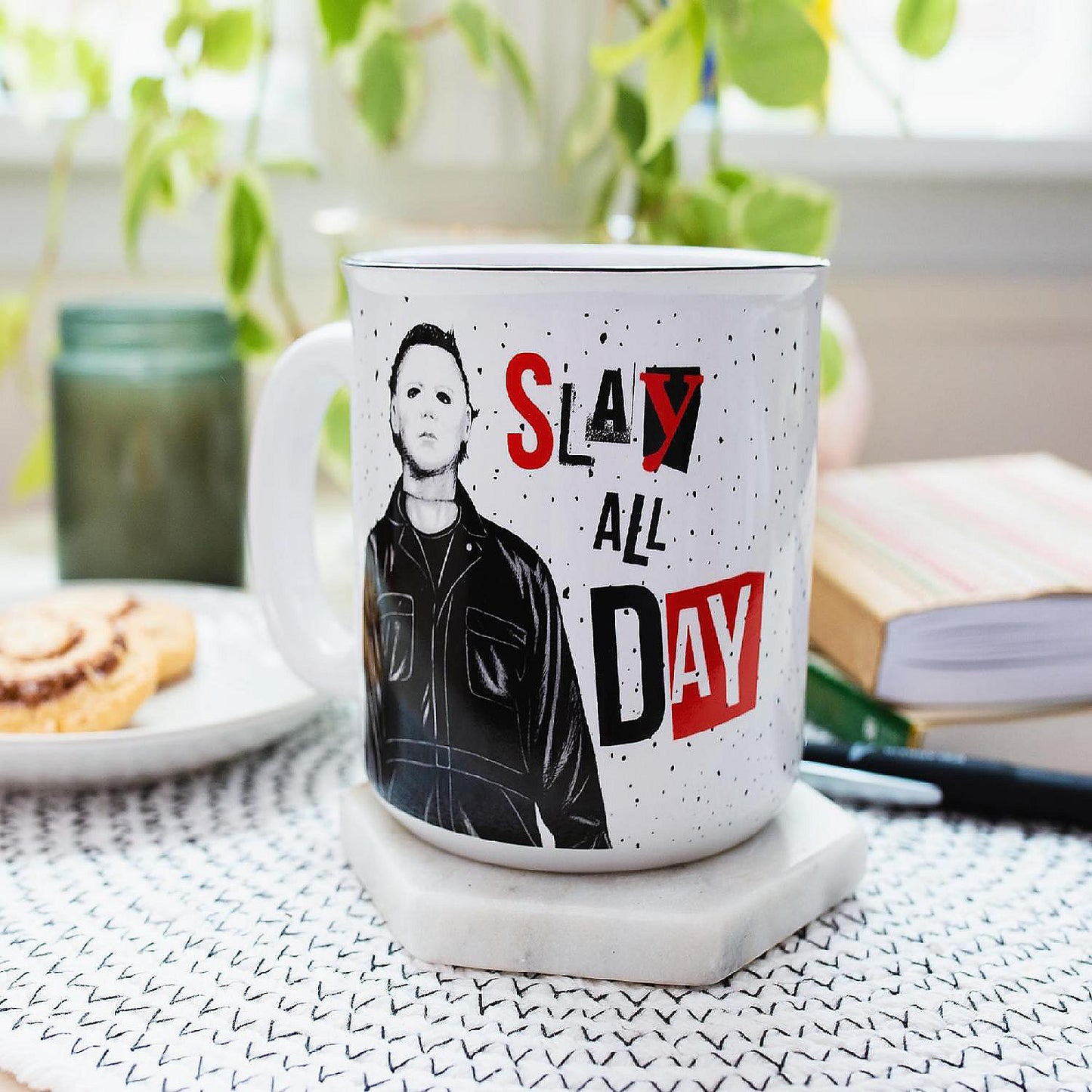 Halloween II "Slay All Day" Ceramic Camper Mug Holds 20 Ounces | USA Decoration®