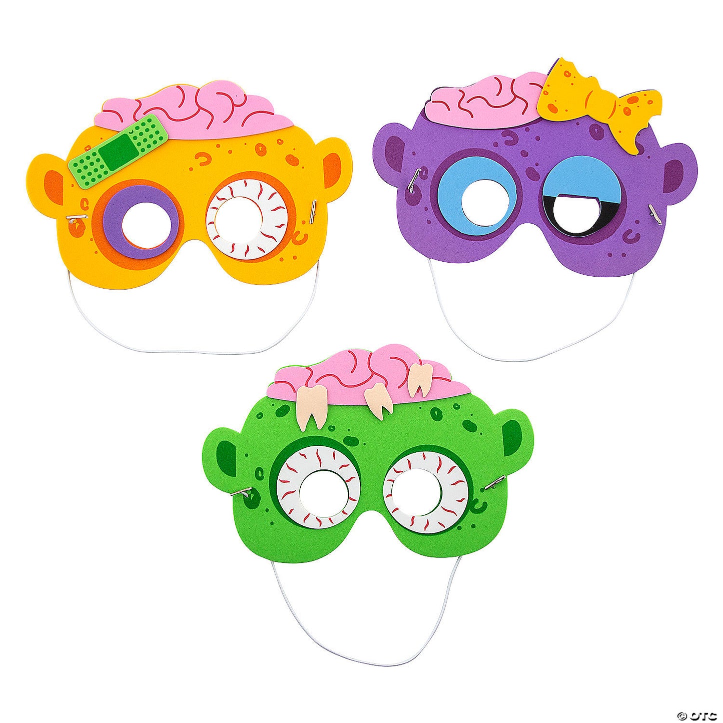 Halloween Zombie Mask Craft Kit - Makes 12