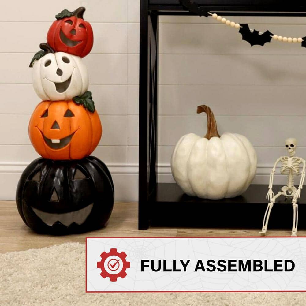 27 in. Halloween Stacked Jack-O-Lantern Decoration | USA Decoration