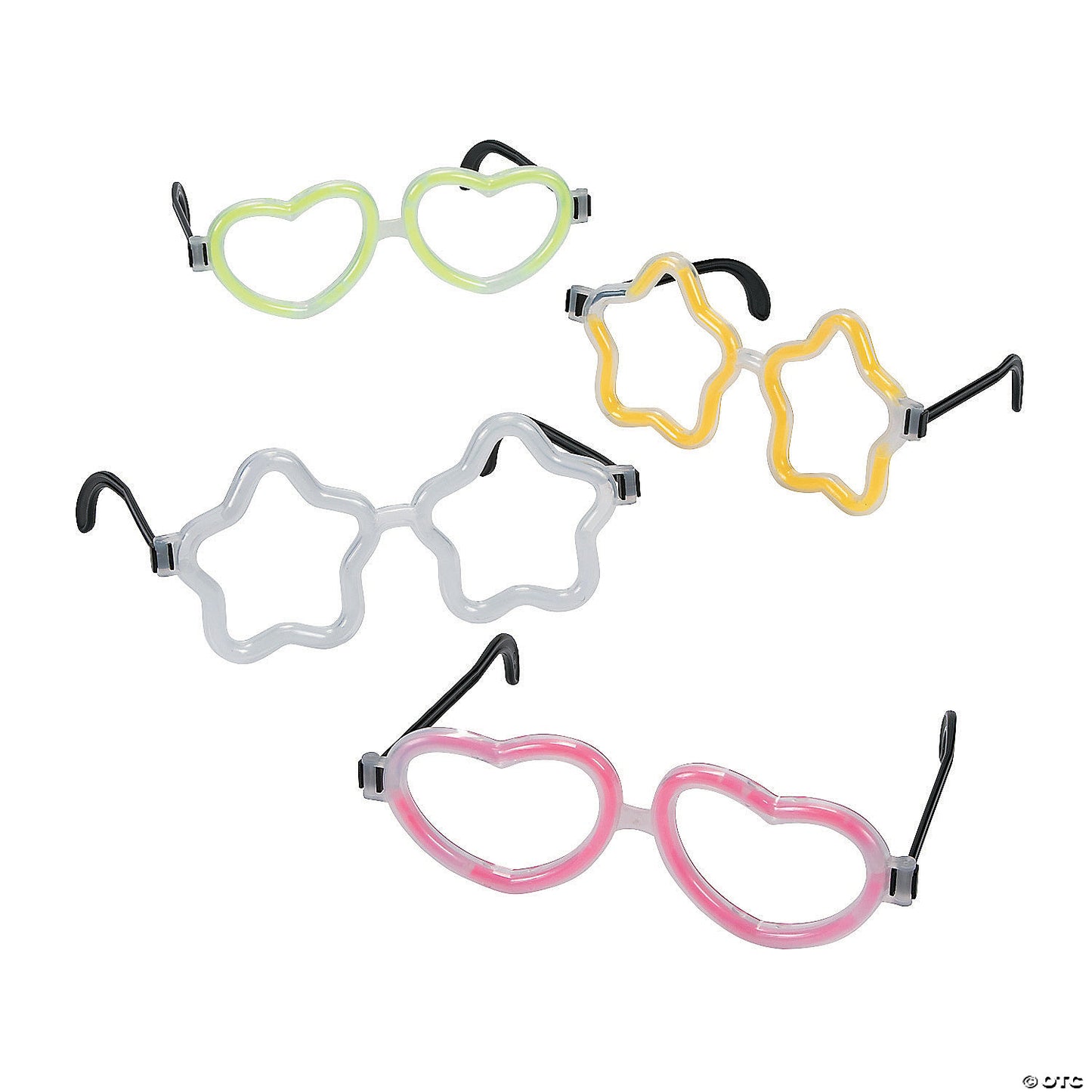 Heart Star Glow Stick Glasses - 12 Pc. | USA Decoration®