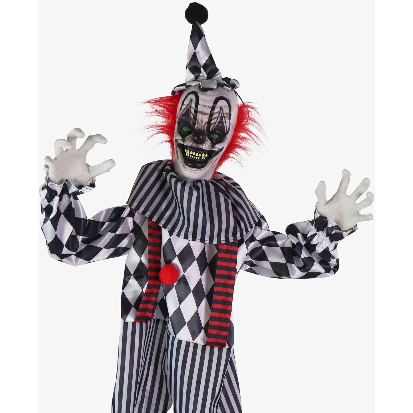 Haunted Hill Farm 6-ft Animated Talking Clown Halloween Prop