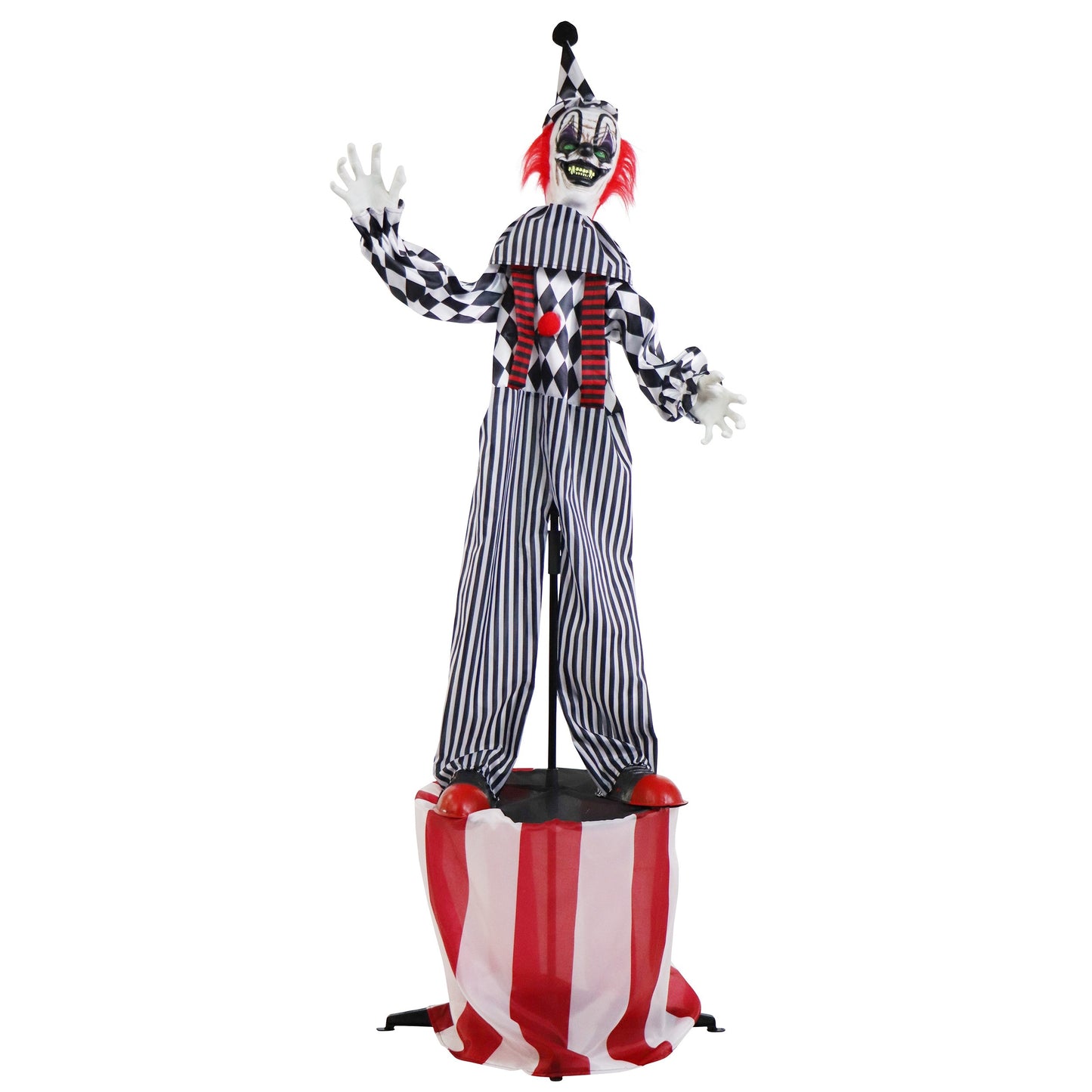 Haunted Hill Farm 6-ft Animated Talking Clown Halloween Prop