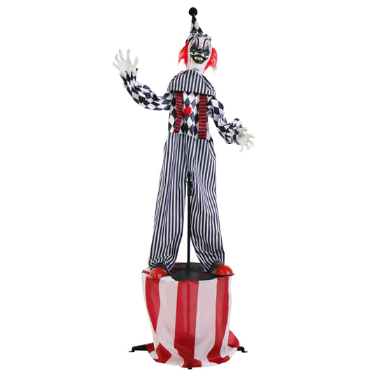 Haunted Hill Farm 6-ft Animated Talking Clown Halloween Prop