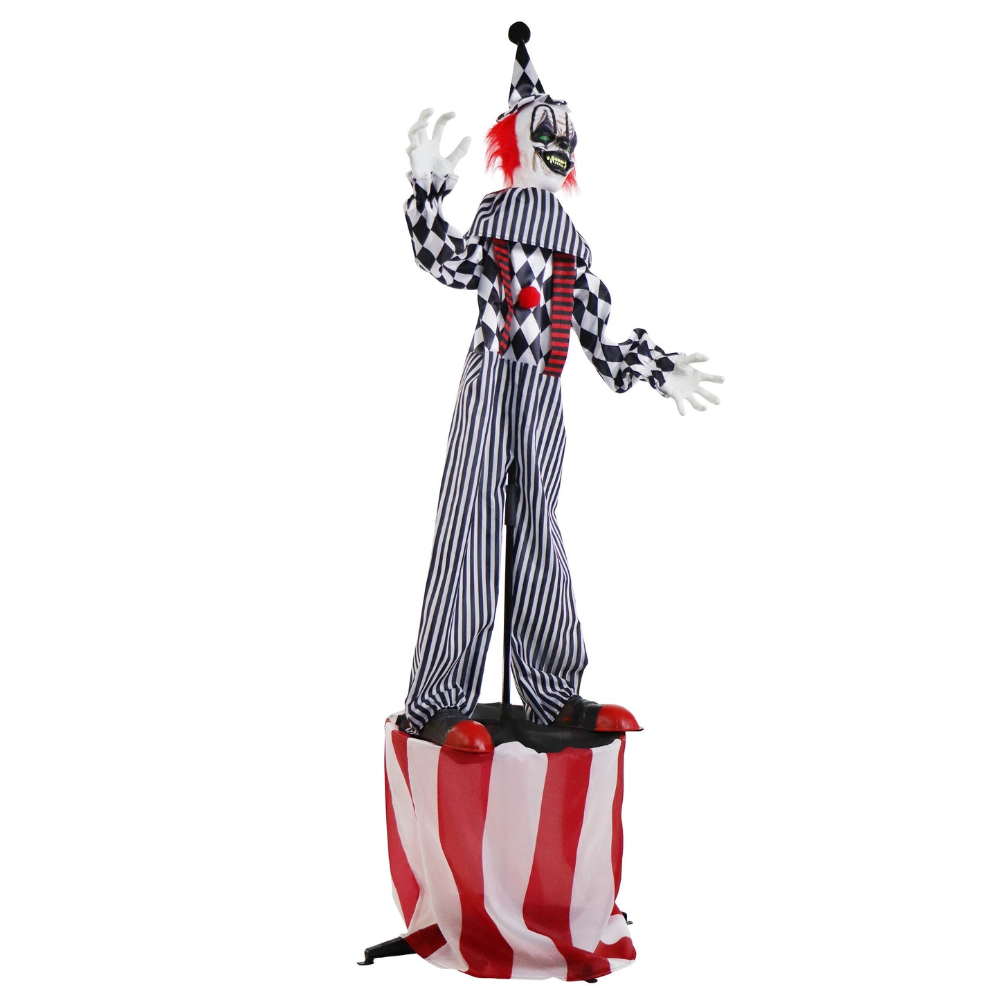 Haunted Hill Farm 6-ft Animated Talking Clown Halloween Prop