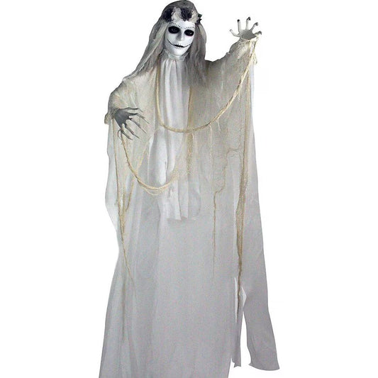 Haunted Hill Farm 6.0-ft Freestanding Talking Lighted Adelaide Ghost Animatronic