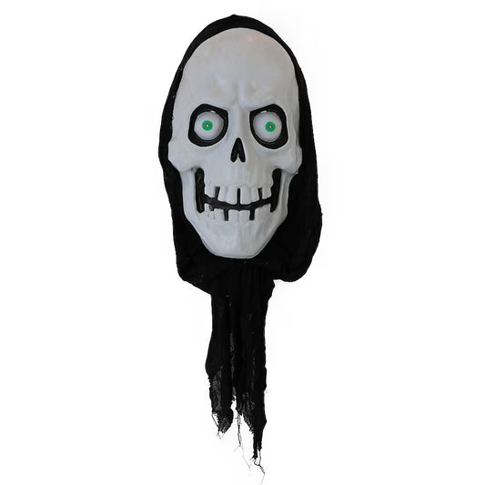 Haunted Hill Farm 2.5-ft Hanging Moaning Lighted Skull Animatronic