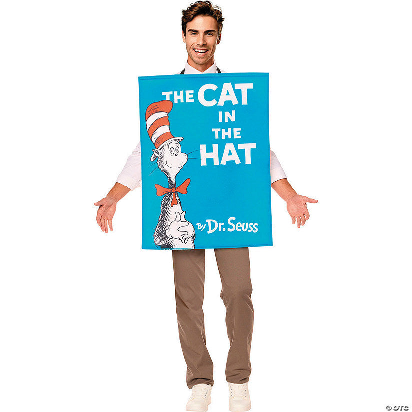 Adults QUIK CHANGE™ Dr. Seuss™ The Cat in the Hat™ Book Cover Costume - One Size | USA Decoration®