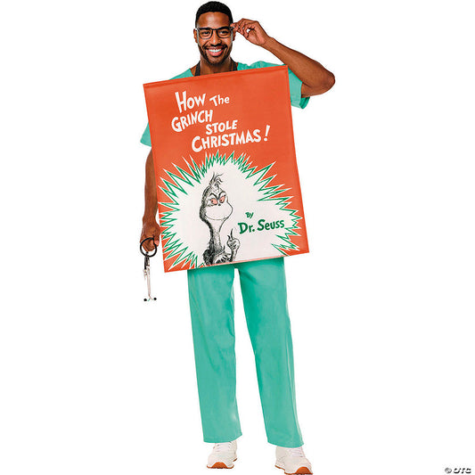 Adults QUIK CHANGE™ Dr. Seuss™ How the Grinch Stole Christmas™ Book Cover Costume - One Size | USA Decoration®
