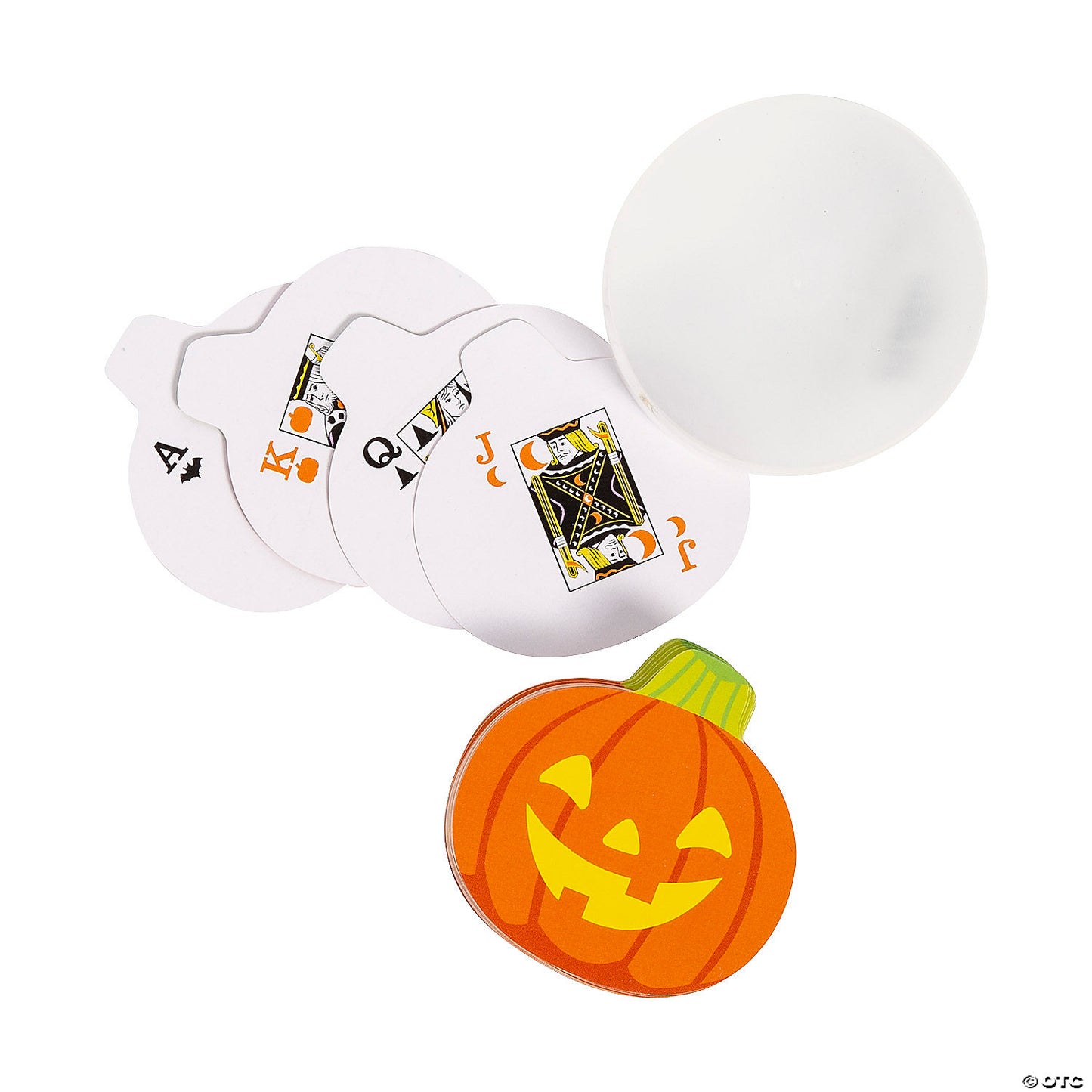 Per Dozen: Jack-O’-Lantern Shaped Playing Cards - 12 Pc. | USA Decoration®