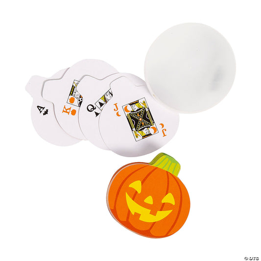 Per Dozen: Jack-O’-Lantern Shaped Playing Cards - 12 Pc. | USA Decoration®