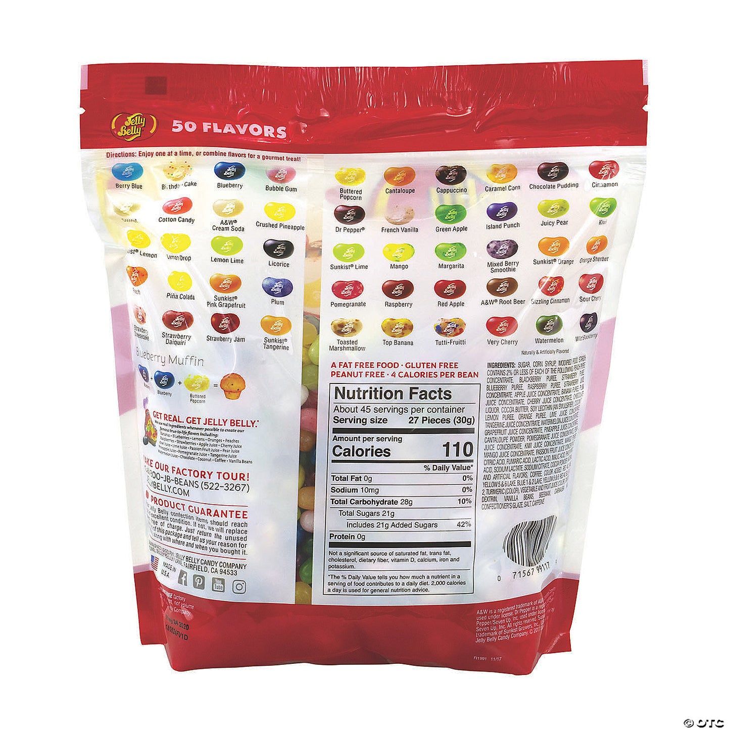 JELLY BELLY 50 Flavors Jelly Beans Assortment, 3 lb