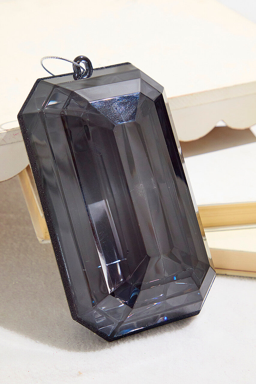 8" Black Jewel Ornament Elegant Gemstone Christmas Tree Decoration