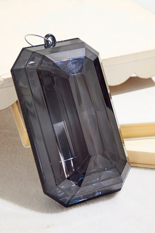 8" Black Jewel Ornament Elegant Gemstone Christmas Tree Decoration